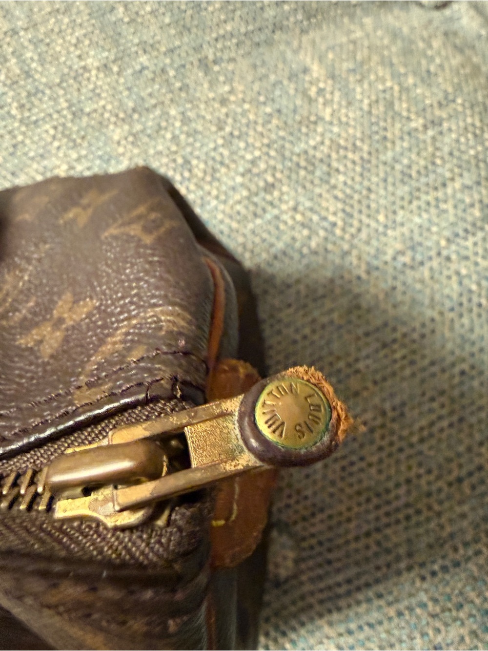 Louis Vuitton Monogram Canvas Satchel in Brown with Tan Handles - Picture 2 of 8